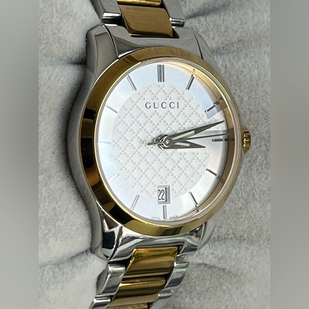 GUCCI G-Timeless YA126531 Two-Tone PVD Stainless Steel ladies Watch - Picture 3 of 17